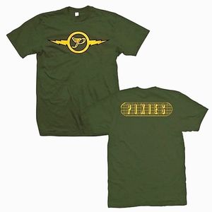 Pixies Lightning Gold Logo Army Green Shirt